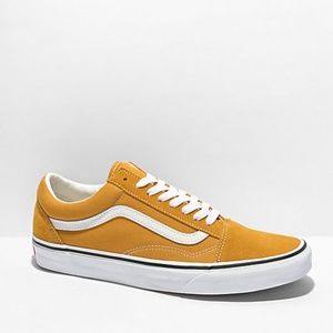 Vans Old Skool Women’s 7 Men’s 5.5 Golden Yellow / White Lace Up Sneakers.